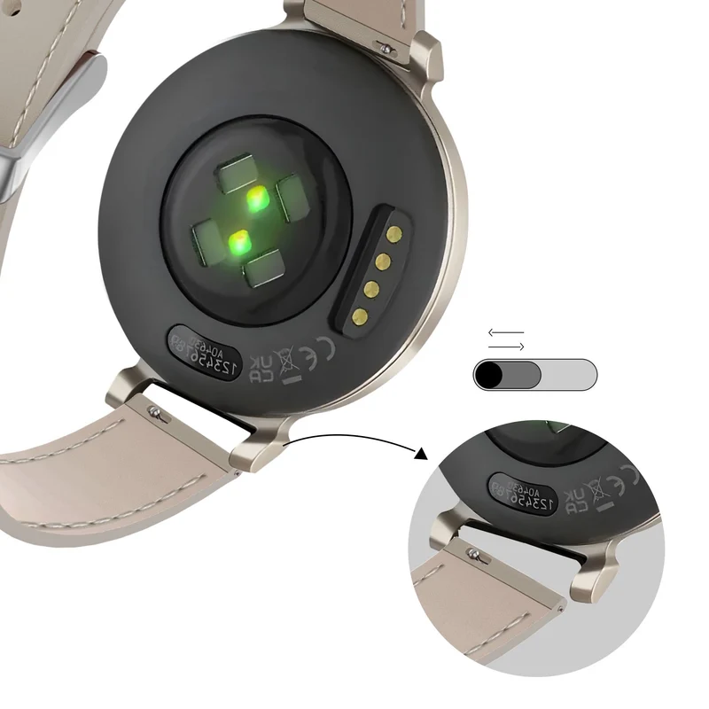 Bandz Zenwatch Lily Lederarmband 'Classic' (Beige)