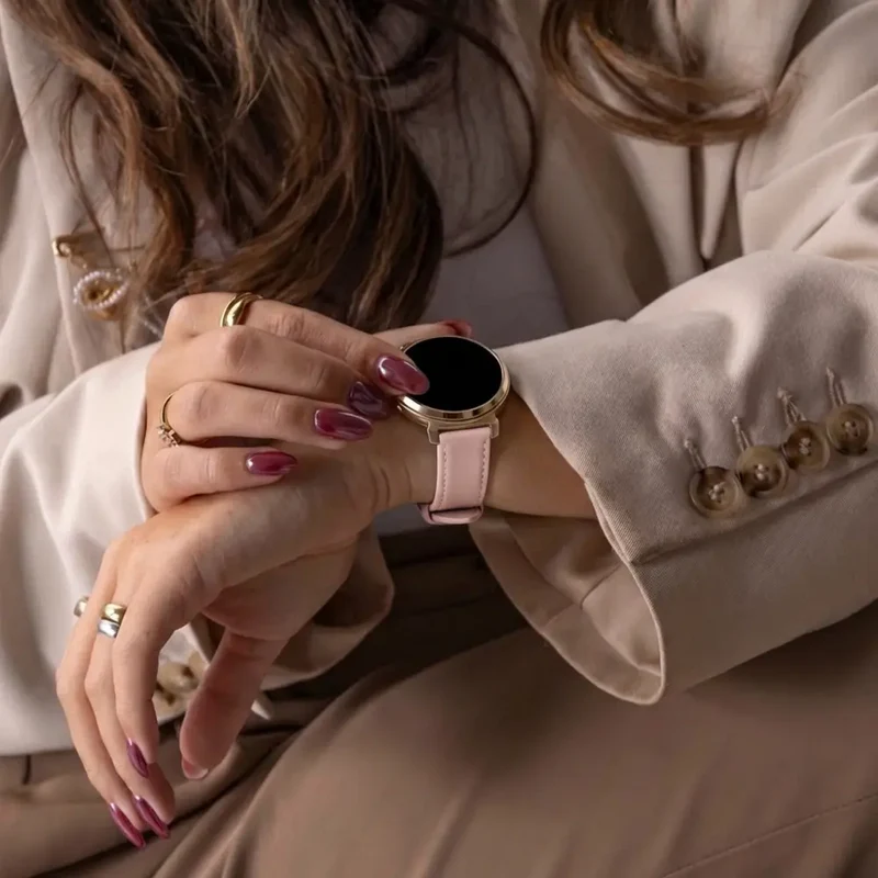 Bandz Zenwatch Lily Lederarmband 'Classic' (Rosa)
