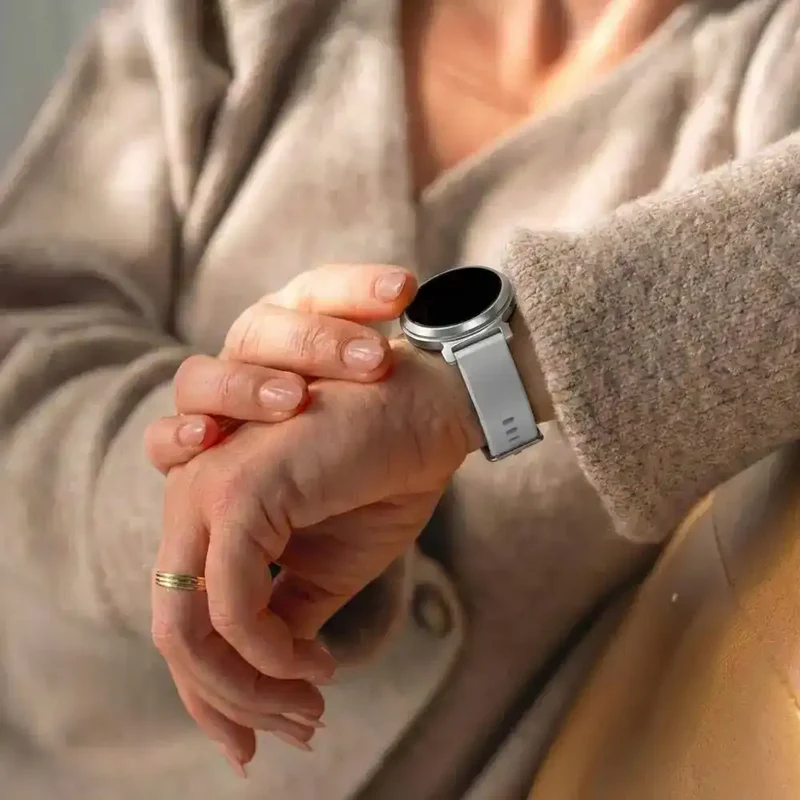Zenwatch Lily Klassisches Silikonarmband (Hellgrau)