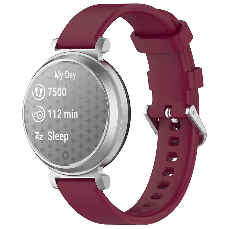Zenwatch Lily Klassisches Silikonarmband (Weinrot)