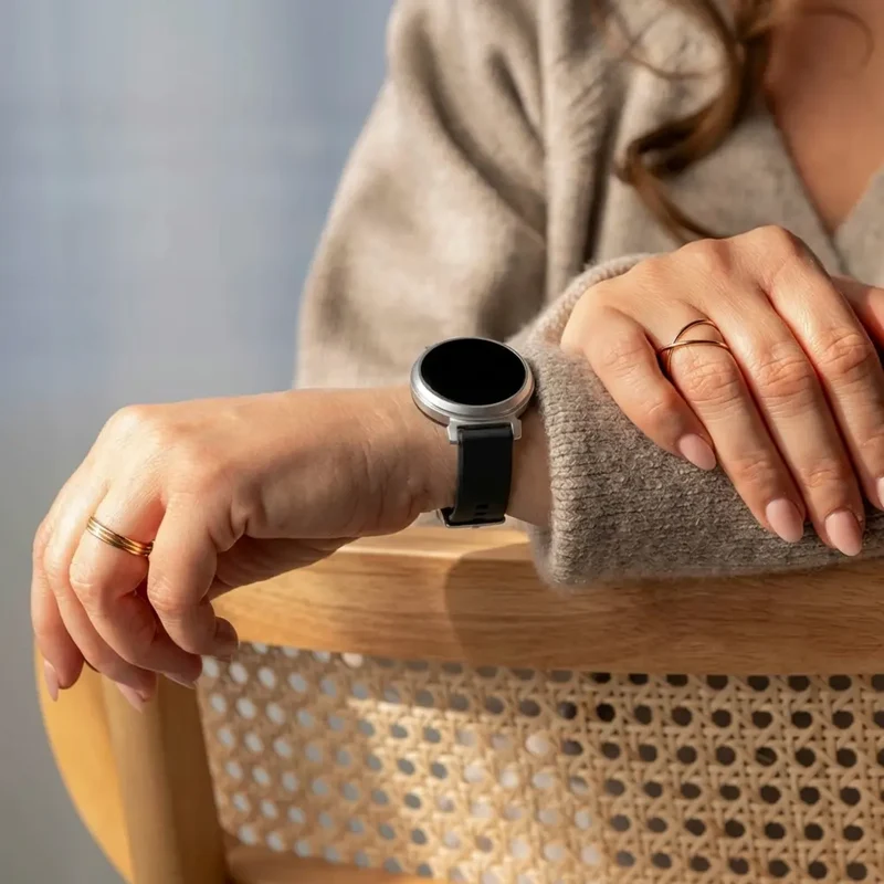 Zenwatch Lily Klassisches Silikonarmband (Schwarz)