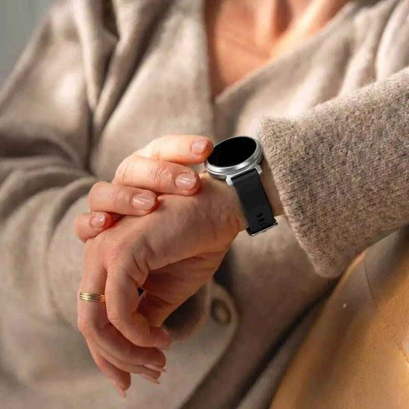 Zenwatch Lily Klassisches Silikonarmband (Schwarz)