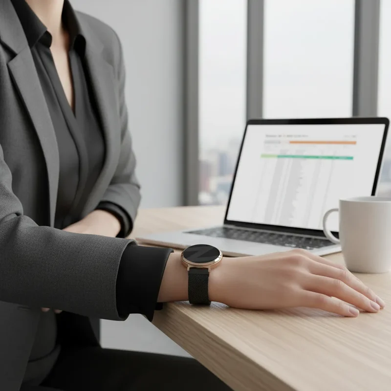 Bandz Zenwatch Lily Milanese Loop Armband (Schwarz)