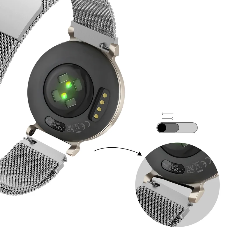 Bandz Zenwatch Lily Milanese Loop Armband (Silber)