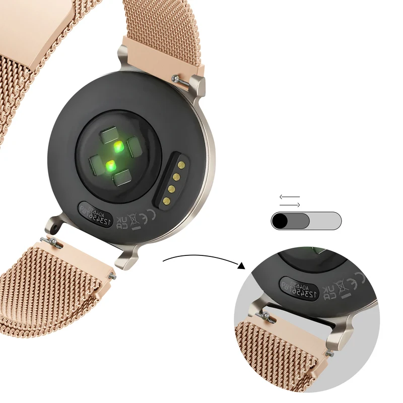 Bandz Zenwatch Lily Milanese Loop Armband (Roségold)