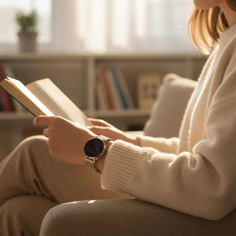 Bandz Zenwatch Lily Milanese Loop Armband (Champagner Gold)
