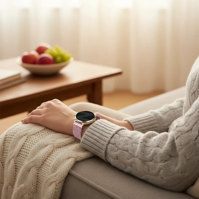 Bandz Zenwatch Lily Milanese Loop Armband (Rosa)