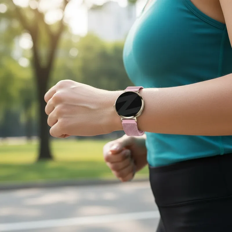 Bandz Zenwatch Lily Milanese Loop Armband (Rosa)