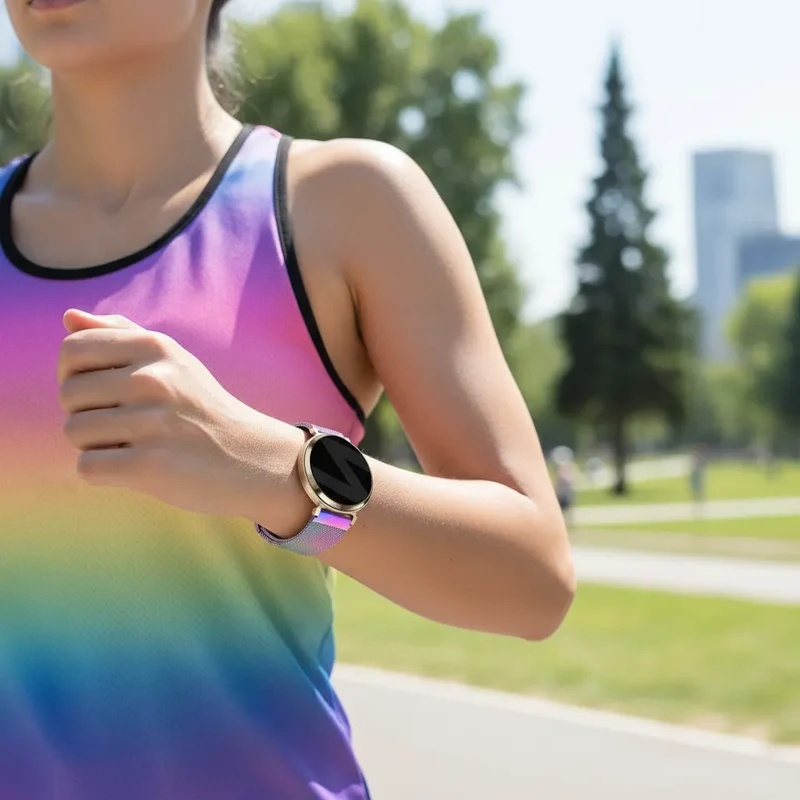 Bandz Zenwatch Lily Milanese Loop Armband (Regenbogen)