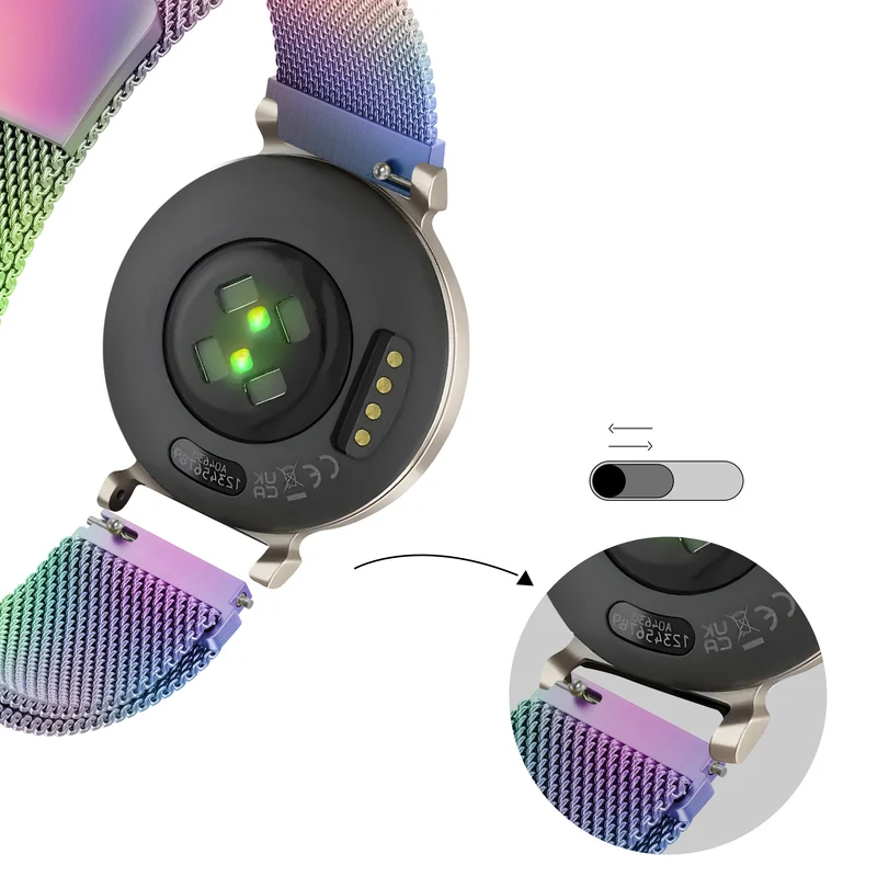 Bandz Zenwatch Lily Milanese Loop Armband (Regenbogen)