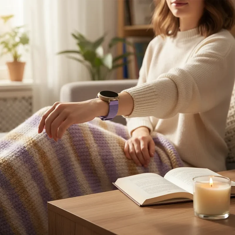 Bandz Zenwatch Lily Milanese Loop Armband (Hell Lila)