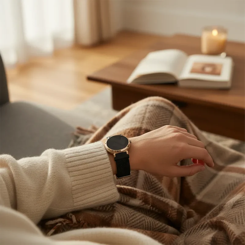 Bandz Zenwatch Lily Gewebtes Nylonarmband (Schwarz)