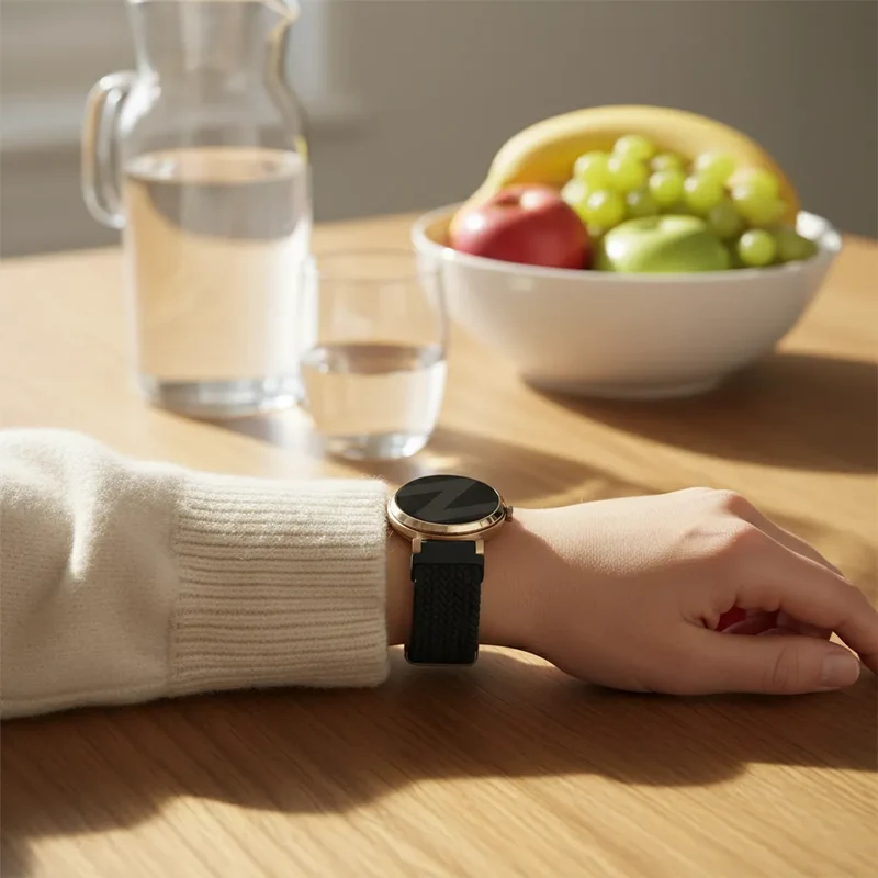 Bandz Zenwatch Lily Gewebtes Nylonarmband (Schwarz)