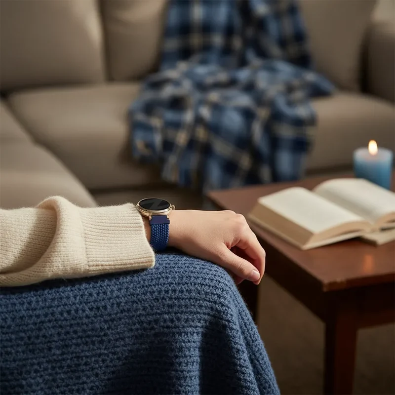 Bandz Zenwatch Lily Gewebtes Nylonarmband (Blau)