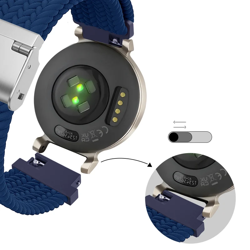 Bandz Zenwatch Lily Gewebtes Nylonarmband (Blau)
