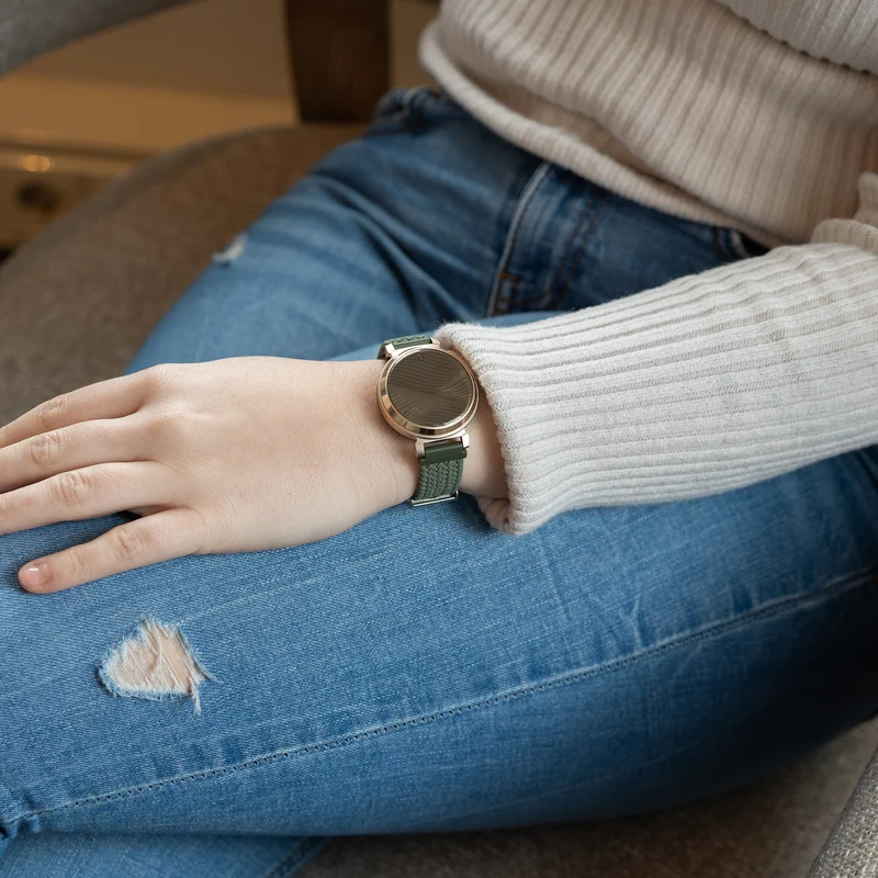 Bandz Zenwatch Lily Gewebtes Nylonarmband (Grün)