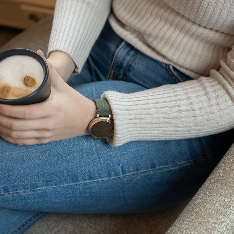 Bandz Zenwatch Lily Gewebtes Nylonarmband (Grün)