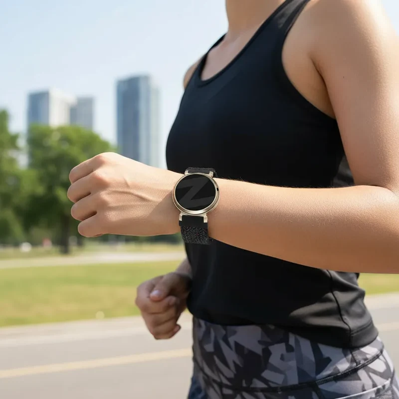 Bandz Zenwatch Lily Gewebtes Nylonarmband (Schwarz)