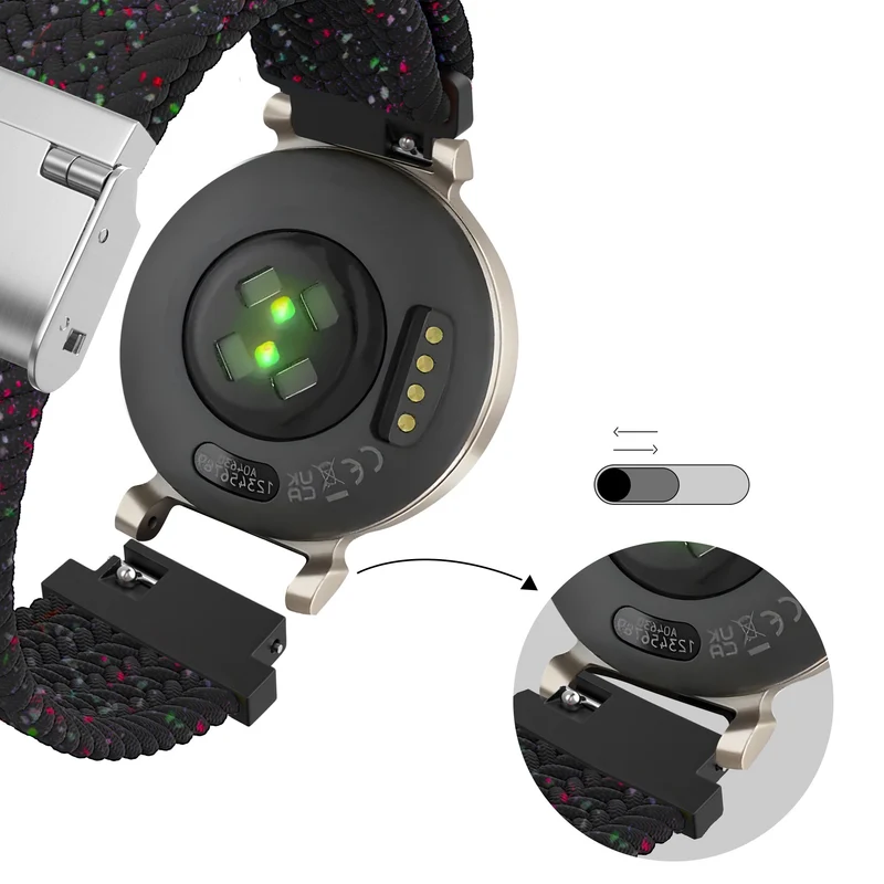 Bandz Zenwatch Lily Gewebtes Nylonarmband (Schwarz)