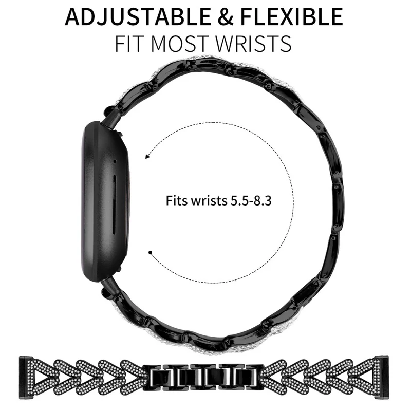Unglaublich Schön Fitbit Versa 3 / Fitbit Sense Metall Armband