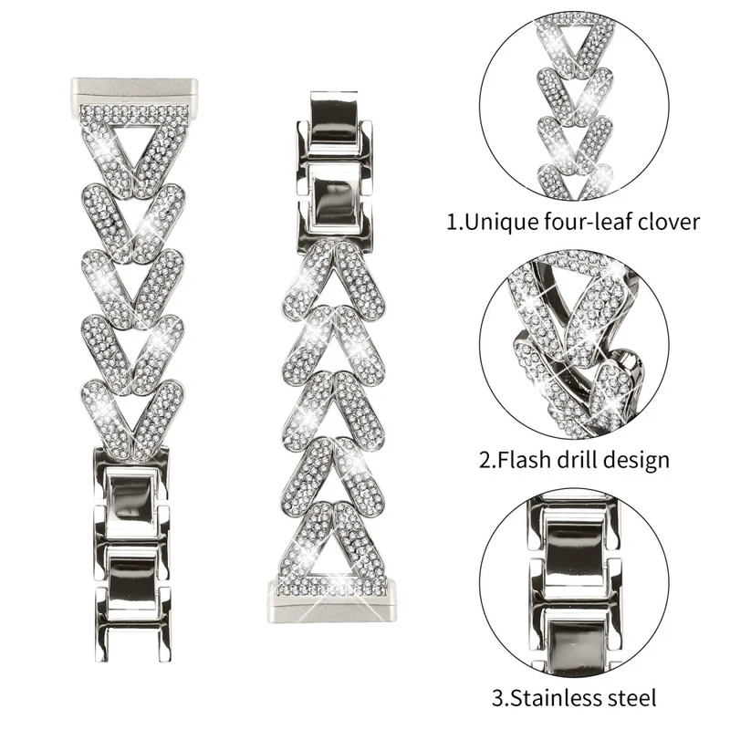 Unglaublich Schön Fitbit Versa 3 / Fitbit Sense Metall Armband