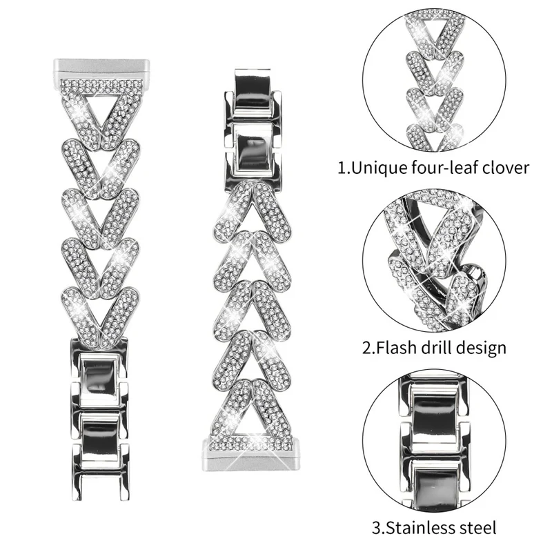 Unglaublich Schön Fitbit Versa 3 / Fitbit Sense Metall Armband