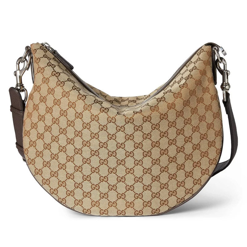 Gucci Schultertasche Herren Gucci B Medium Shoulder Bag Beige Braun 817420FAD8Q9760