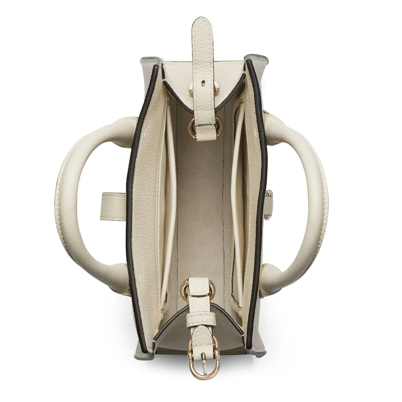 Gucci Handtasche Unisex Small Tote Bag mit Hakenverschluss Ivory Leder 795349-AZB0G9540