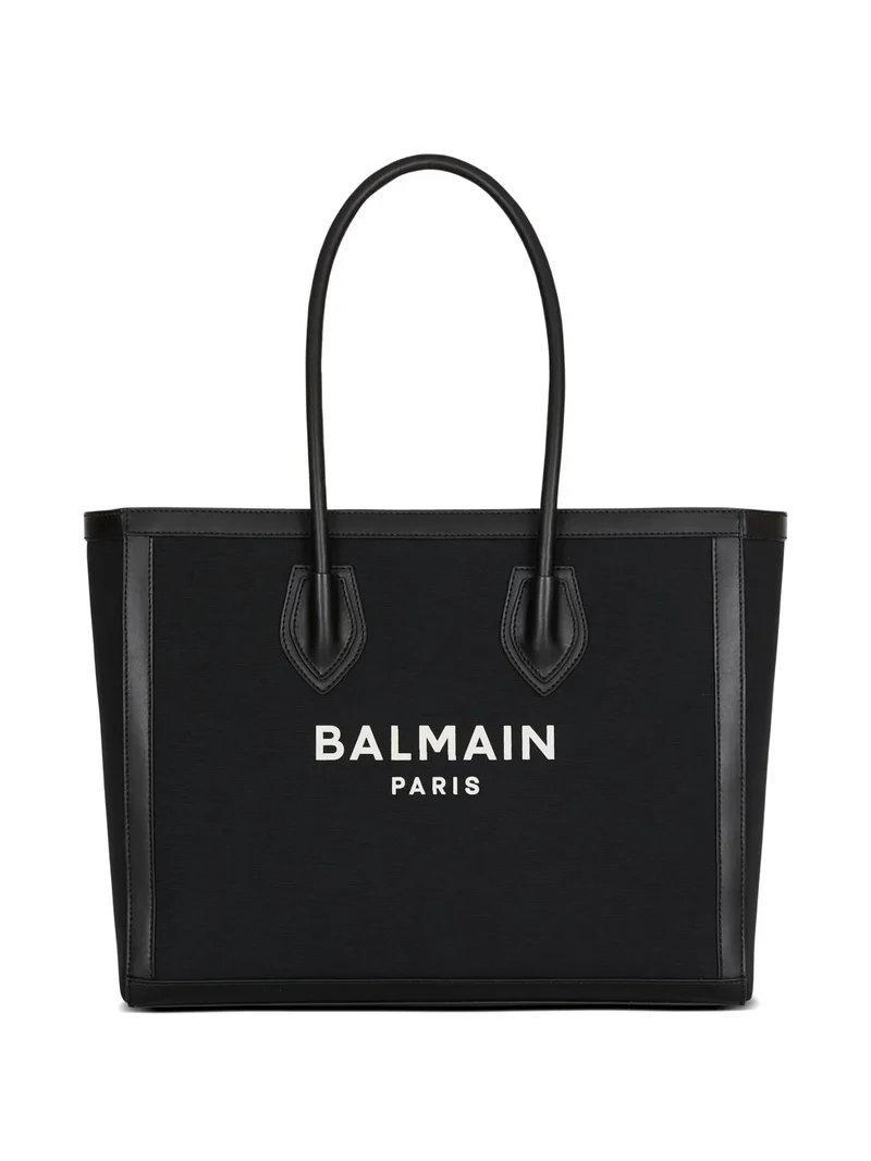 Balmain Tasche Unisex Tote Bag mit Logo Schild Schwarz 31365172