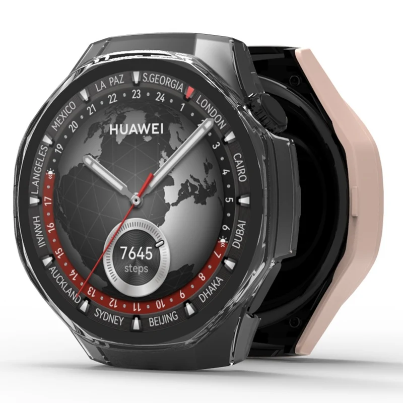 Robust Huawei Watch GT 5 Pro 46mm Hülle mit Displayschutz in Glas und Plastik