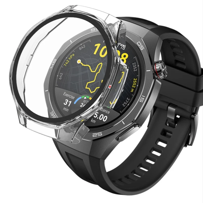 Robust Huawei Watch GT 5 Pro 46mm Hülle mit Displayschutz in Glas und Plastik