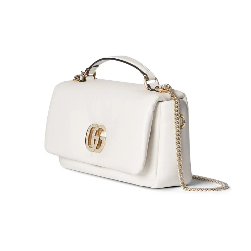 Gucci Handtasche Damen GG Milano Nappa Vacchetta Off White 806016AAD5X9110