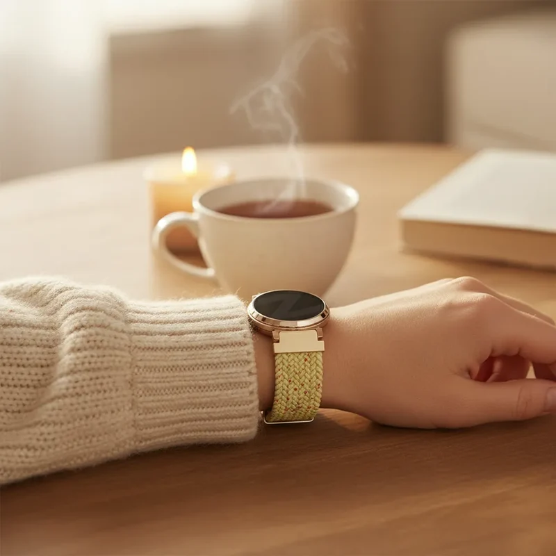 Bandz Zenwatch Lily Gewebtes Nylonarmband (Beige)