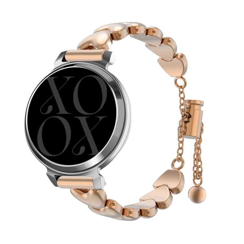 xoxo Wildhearts Garmin Lily 2 Stahlarmband 'Hearts' (Roségold)
