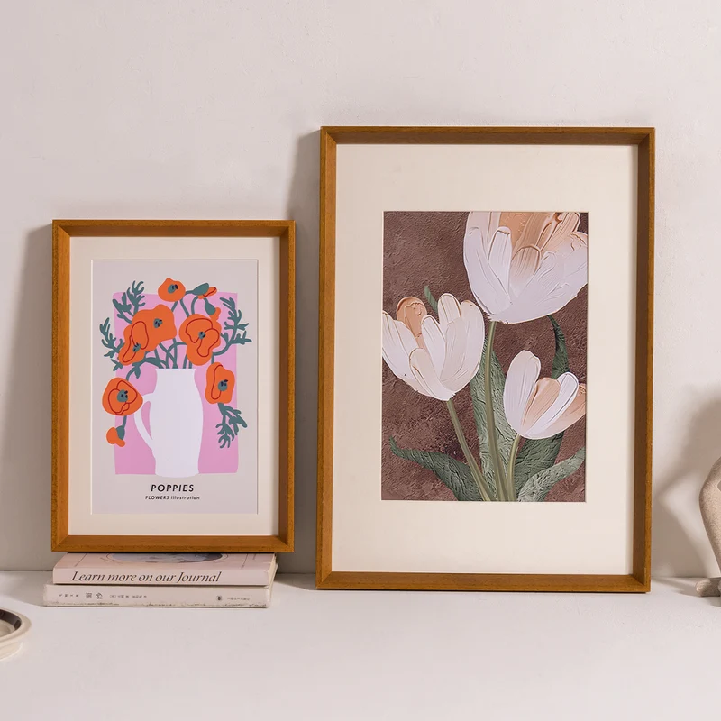 Künstlerischer Floralprint Wanddekorrahmen für Zuhause