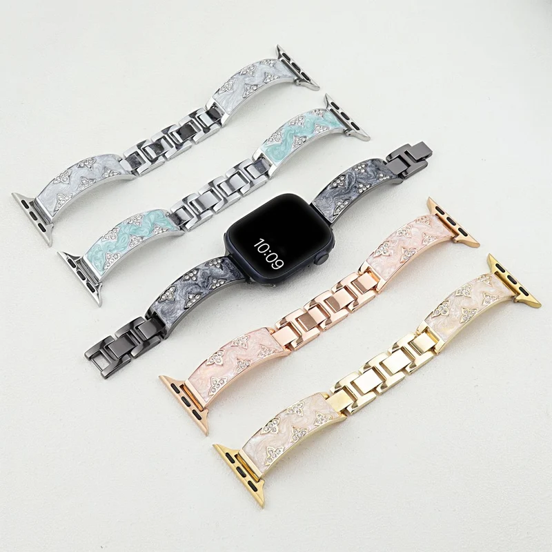 Auffallend Süß Apple Smartwatch Metall Universell Armband