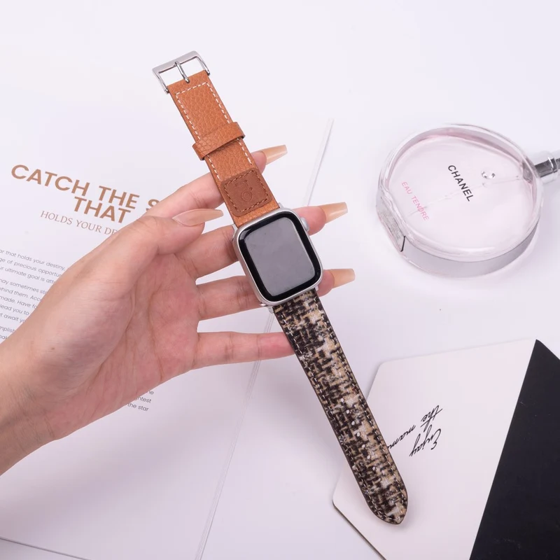 Mega Modisch Apple Smartwatch Kunstleder Universell Armband