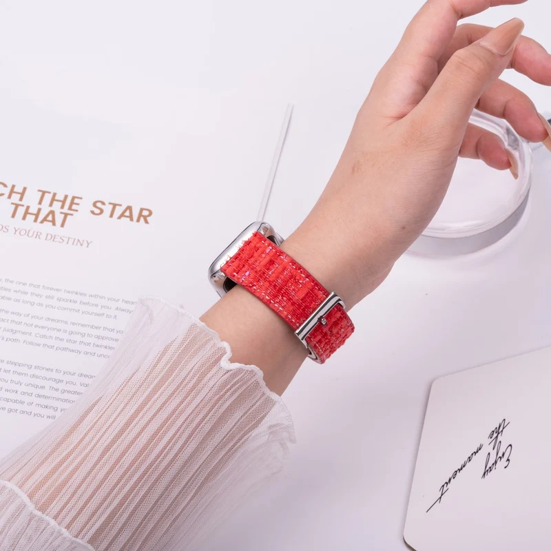 Mega Modisch Apple Smartwatch Kunstleder Universell Armband