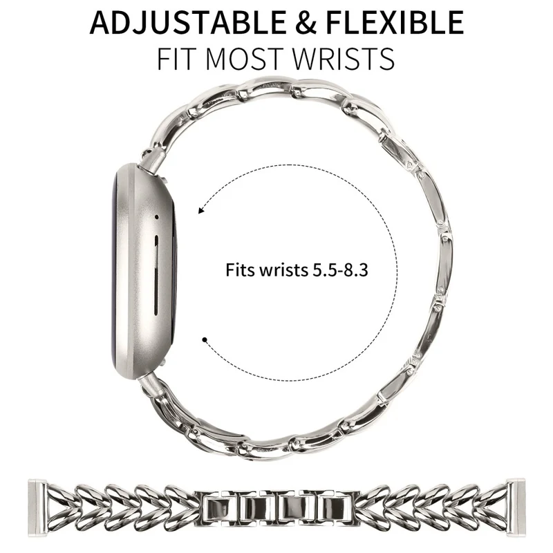 Absolut Langlebig Fitbit Versa 4 / Fitbit Sense 2 Metall Universell Armband