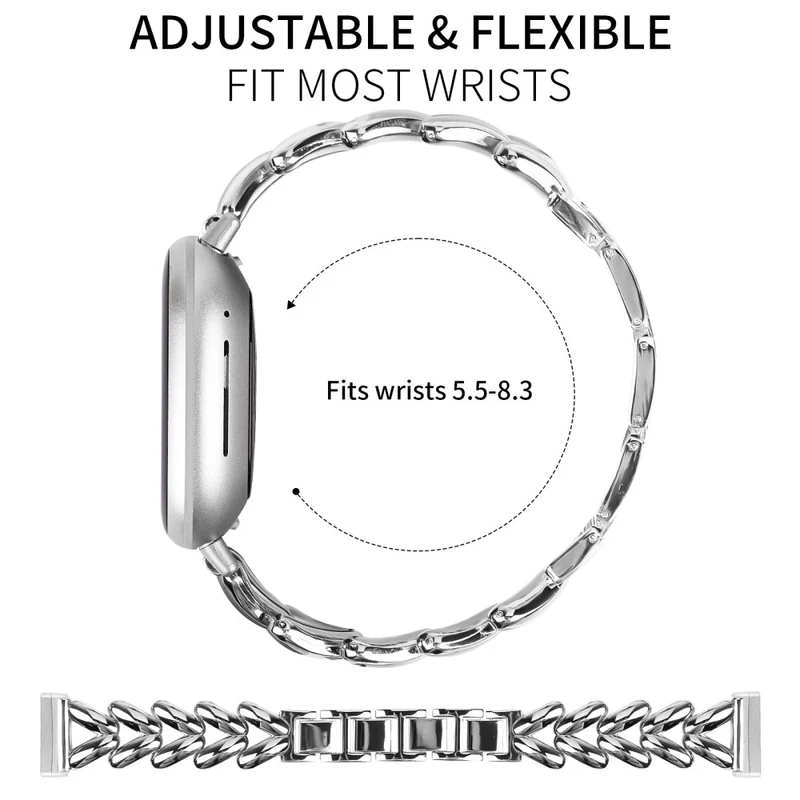 Absolut Langlebig Fitbit Versa 4 / Fitbit Sense 2 Metall Universell Armband