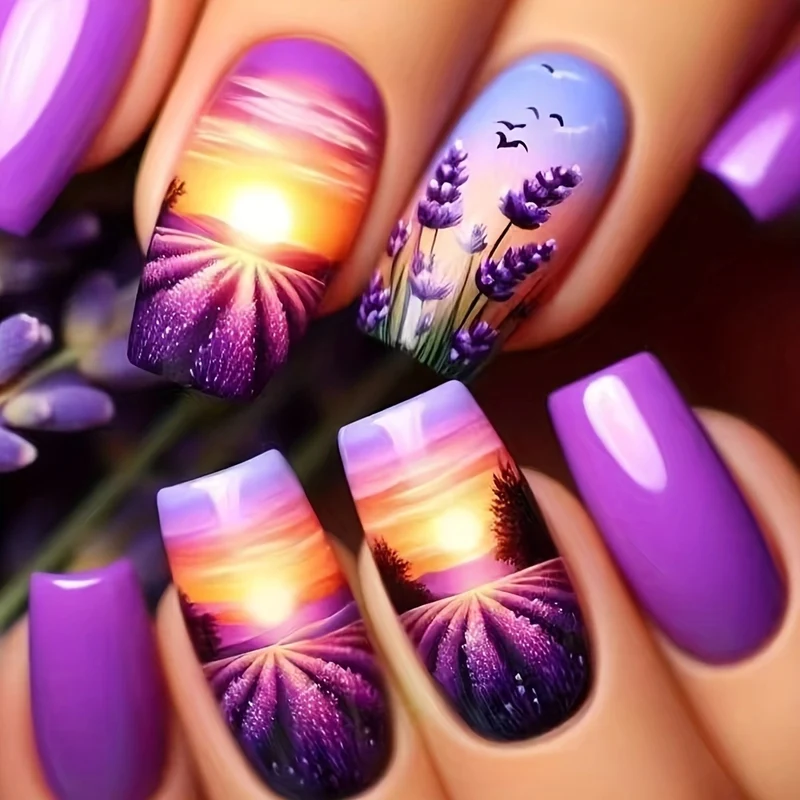 Künstlerische Landschaft Nagelkunst