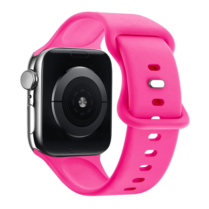 xoxo Wildhearts Apple Watch Silikonarmband (Knalliges Rosa)