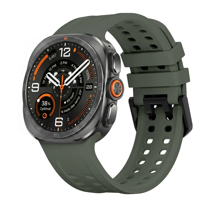 Samsung Galaxy Watch Ultra 2 Silikonarmband (Dunkelgrün)