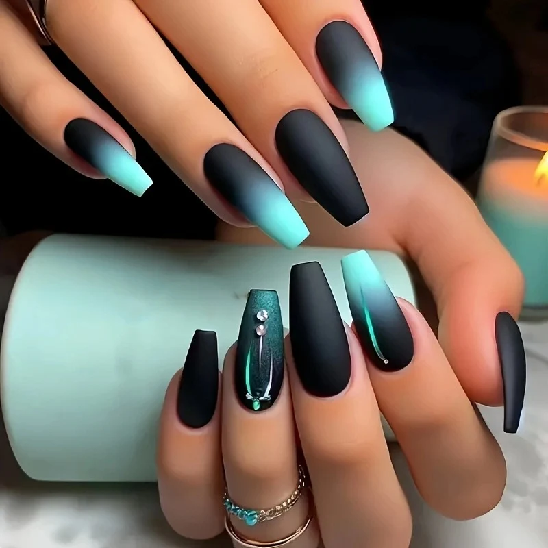 Ombre Matte Nagelkunst Design
