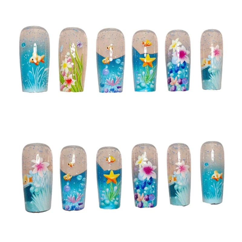 3D Unterwasser Künstlerische Nagelkunst