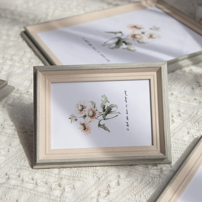 Elegante Holzrahmen Kunstpräsentation für Zuhause