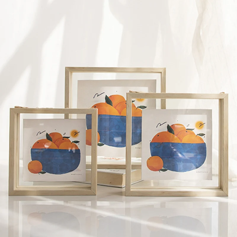 Künstlerischer Glasdisplayrahmen für Wohnkultur