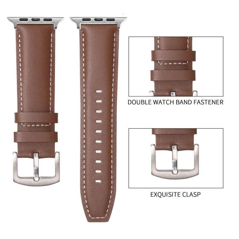 Bemerkenswert Reizvoll Apple Smartwatch Echtes Leder Universell Armband