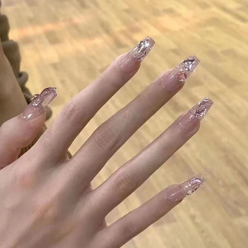 Glamouröse Glitzer Aufklebenägel