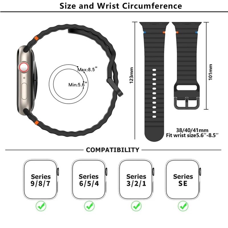 Weich Apple Smartwatch Silikon Universell Armband